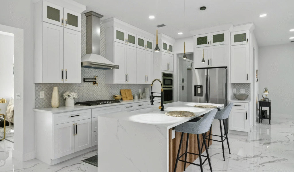 High-end kitchen finishes installed by Jacksonville custom home builder